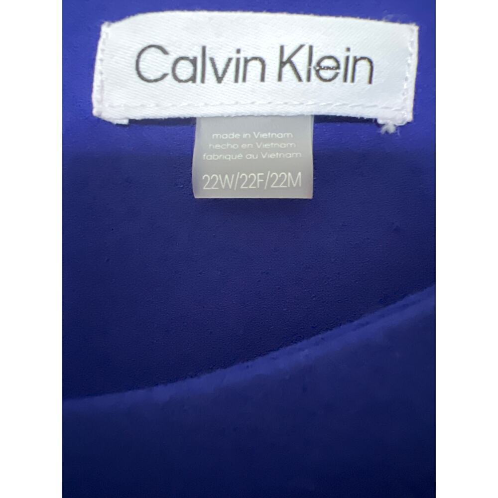 Calvin Klein: Royal Blue A Line Women’s short Sleeve Dress Size 22 - Picture 3 of 8